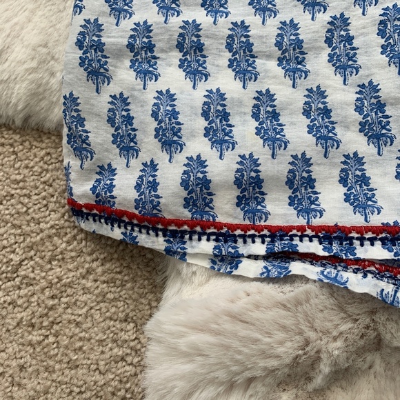 Lucky Brand Blue & Red Floral Sleeveless Blouse- L - Picture 9 of 14